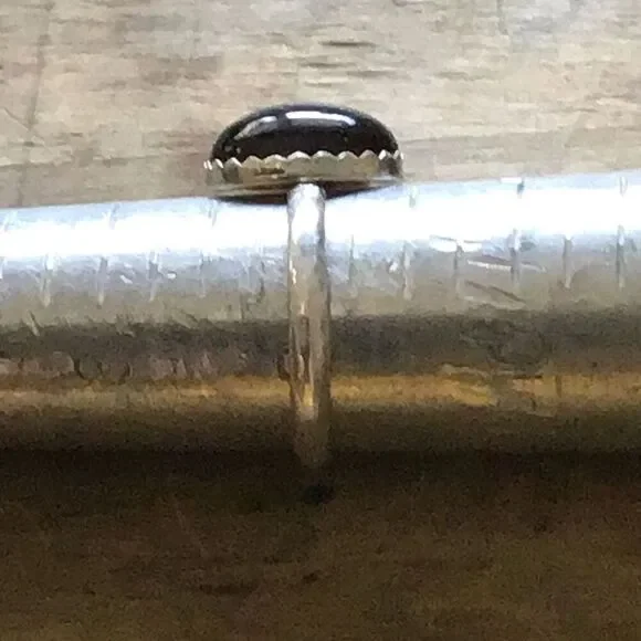 Ring, Garnet and Sterling Silver Ring, size 9, NEW, Handmade, Artisan